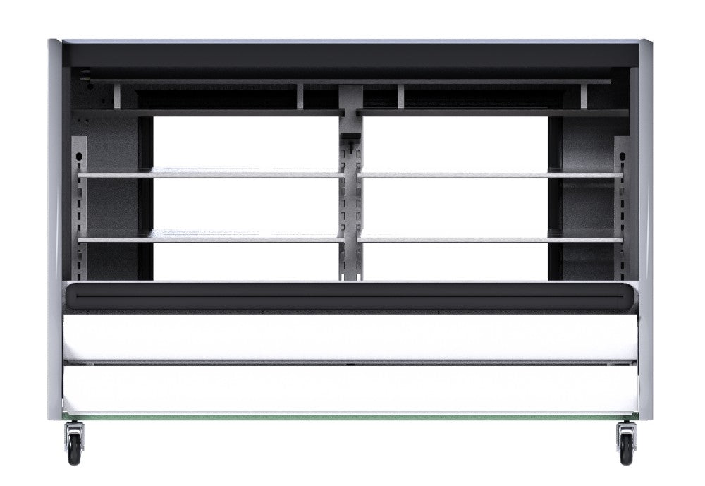 VITRINA EXHIBIDORA SIN CRISTALES LATERALES TEM200N LS