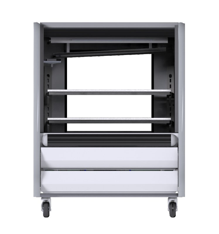 VITRINA EXHIBIDORA SIN CRISTALES LATERALES TEM100N LS