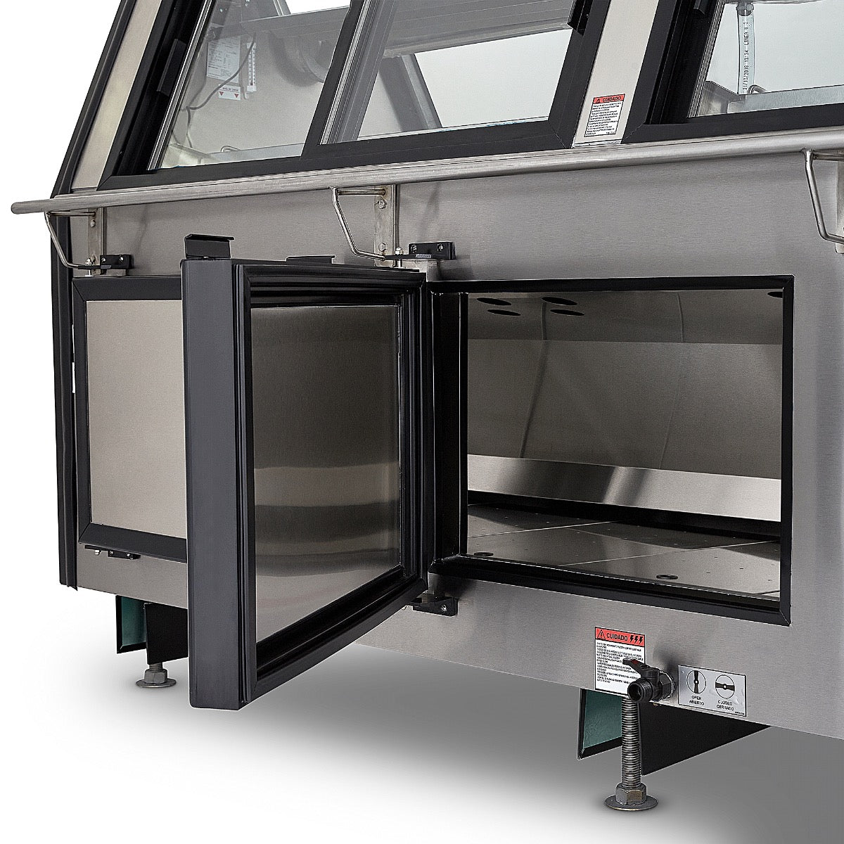 VITRINA TRAMO CARNICERO EN ACERO INOXIDABLE | TEC250LIFT-INOX PREMIUM SIN UNIDAD CONDENSADORA