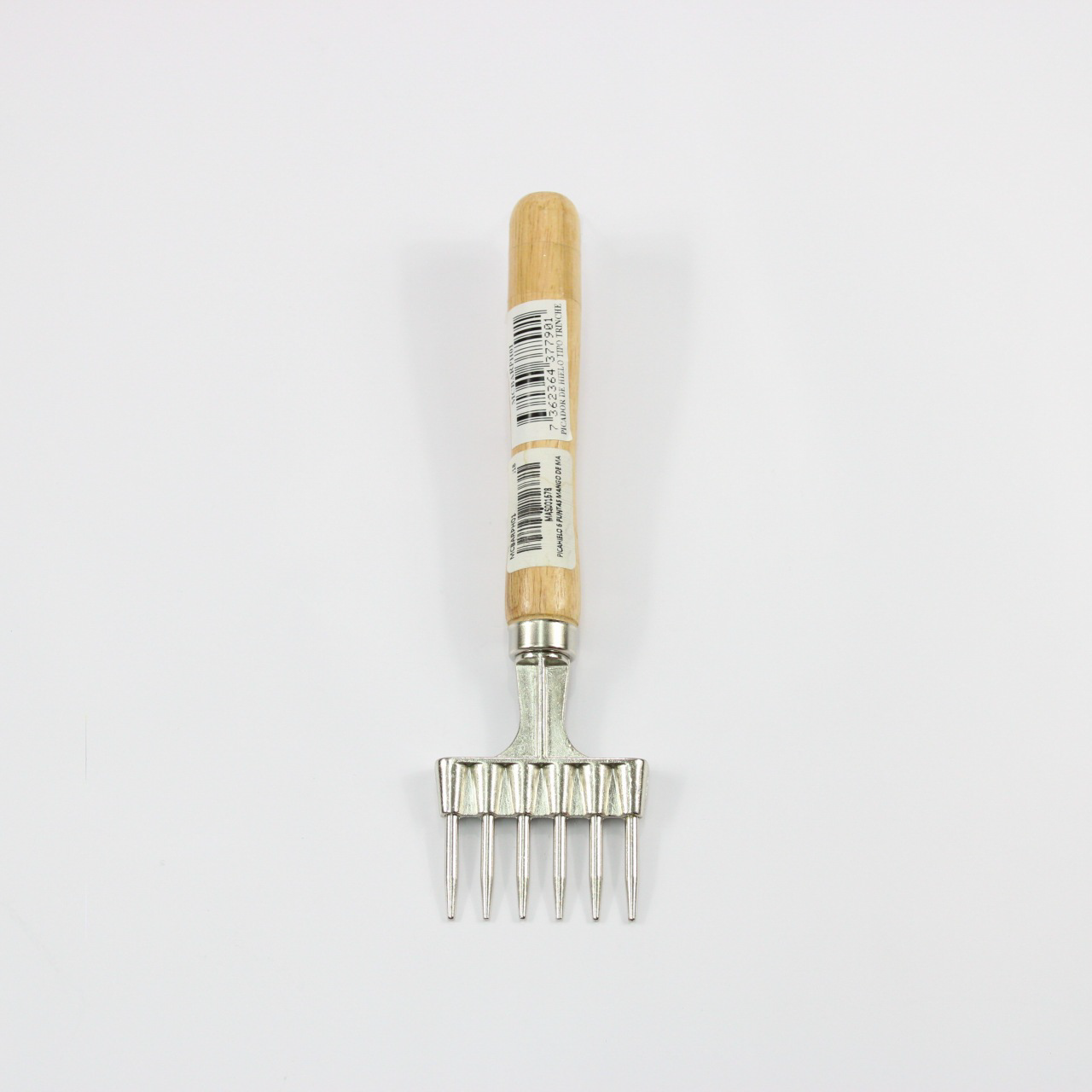 PICADOR DE HIELO CON 6 PUNTAS MANGO MADERA