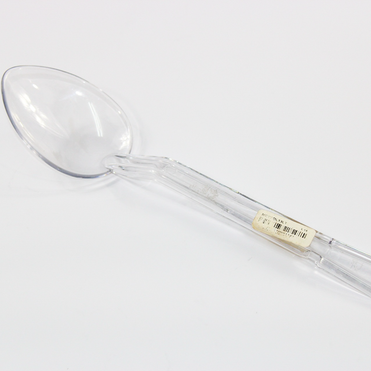 CUCHARA POLICARBONATO 13" LISA TRANSPARENTE