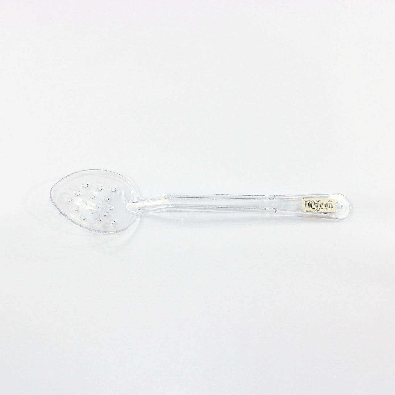 CUCHARA POLICARBONATO 13" PERFORADA TRAN