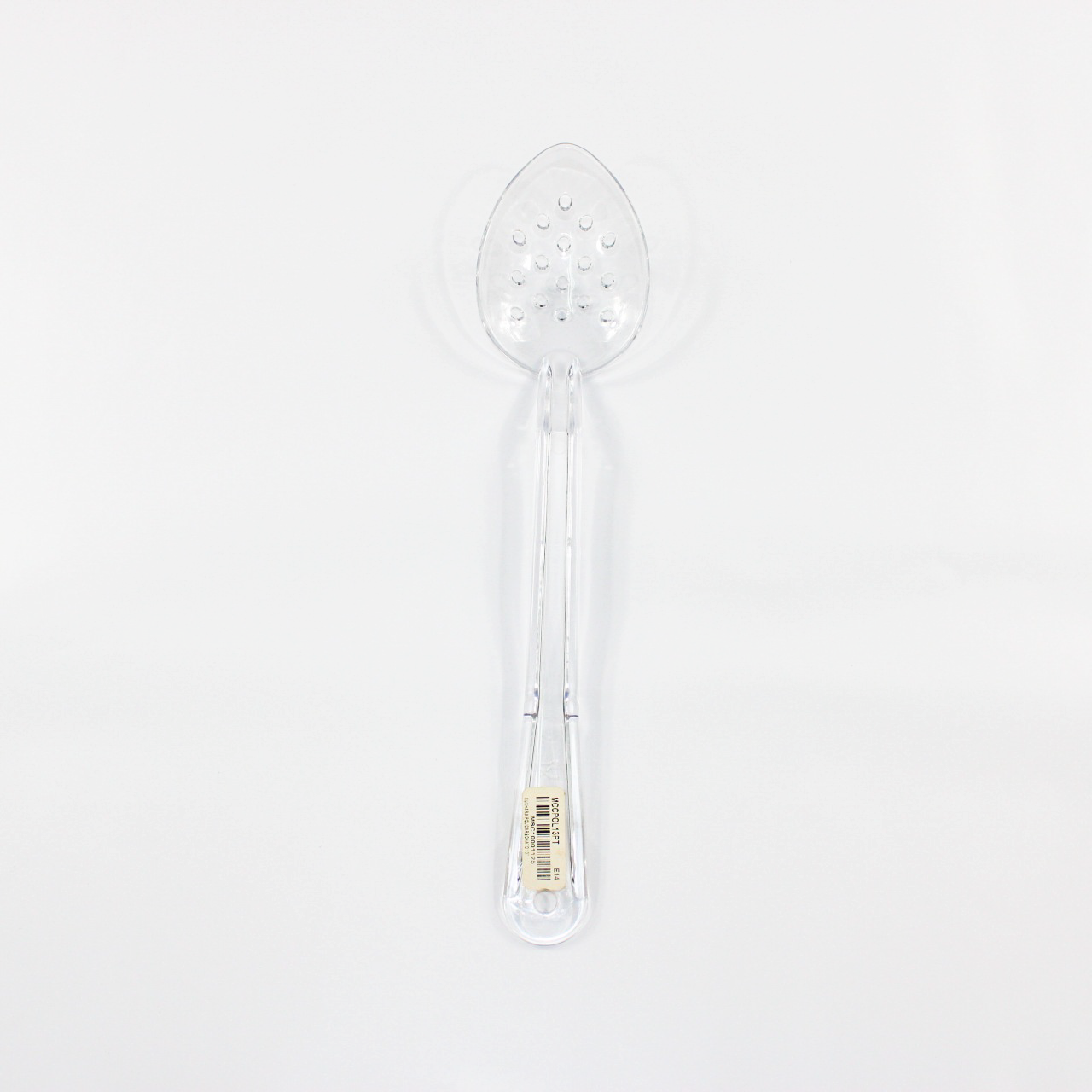 CUCHARA POLICARBONATO 13" PERFORADA TRAN