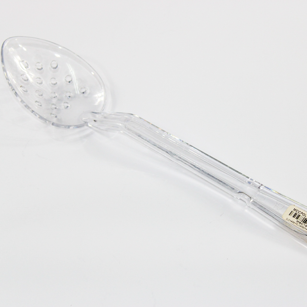 CUCHARA POLICARBONATO 13" PERFORADA TRAN