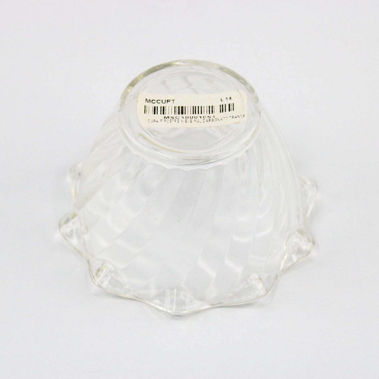 COPA P POSTRE NIEVE POLICARBONATO TRANSPARENTE